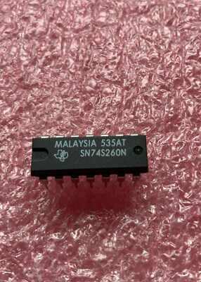 (PKG of 5) 74S260N Dual 5-Input Positive-NOR Gates, PDIP-14, Texas Instruments