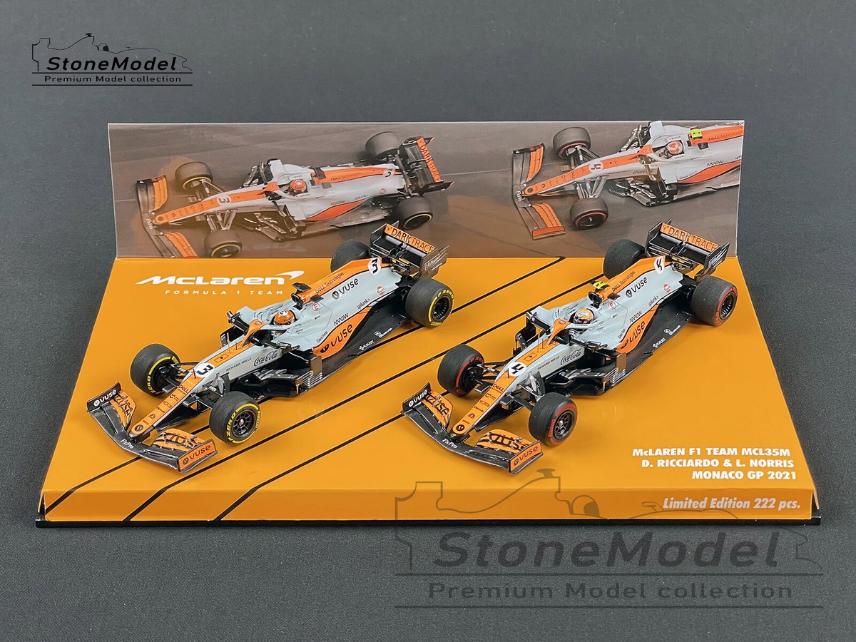 Mclaren F1 MCL35M Norris & Ricciardo Set Monaco 2021 1:43