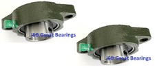  Qty.2 SBLF205-16 Two Bolt Flange Bearing 1 ID SBLF205 Double Seal Set Screw