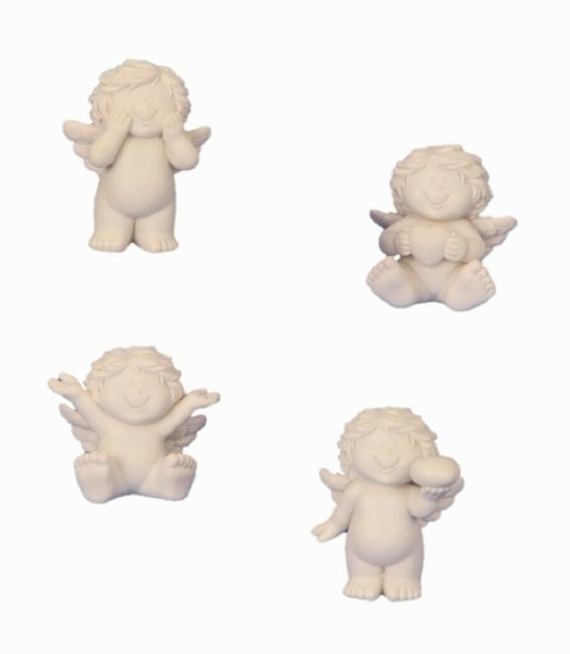 12Er Set Engel Figuren Bis 6,5 Cm Babyengel Schutzengel Deko Taufe Alle AnläSse-image
