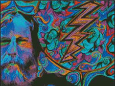 Grateful Dead Brent Mydland Counted Cross Stitch Chart  #23-100
