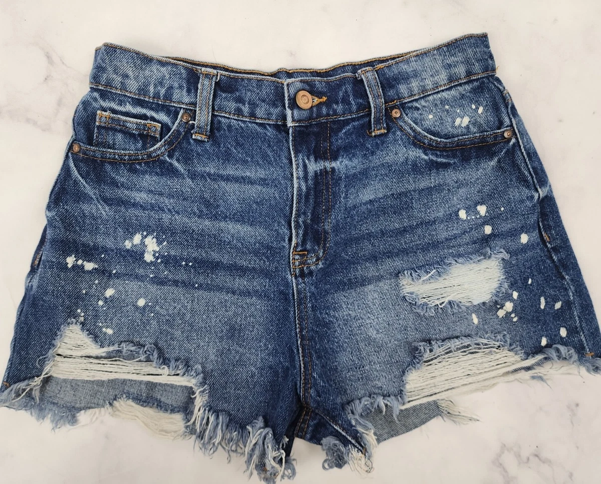 Distressed high waisted shorts cheap