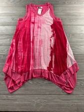 India Boutique Womens One Size Swim Suit Cover Up Long Dress Pink Sleeveless New