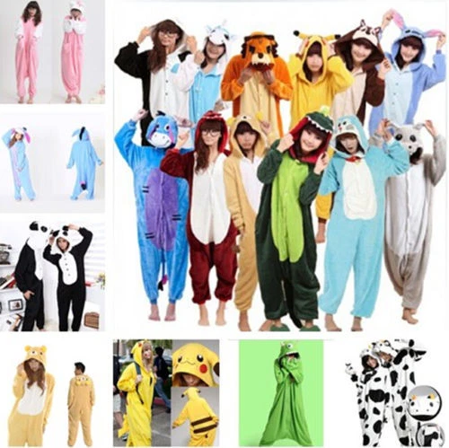 Mens Ladies Fleece Pyjama Pajamas Kigurumi Onsies Adults Animal Costume UK - Picture 6 of 68