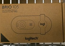 New In Box Never Opened Logitech Brio 105 Webcam Full HD 1080p Black 4k
