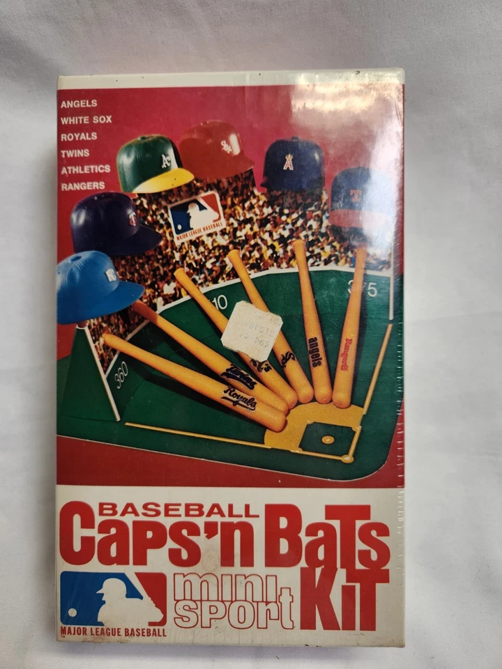 VINTAGE NEW Caps 'n Bats Kit MLB Baseball Complete Set AL Division SEALED IN BOX - Image 2 of 4