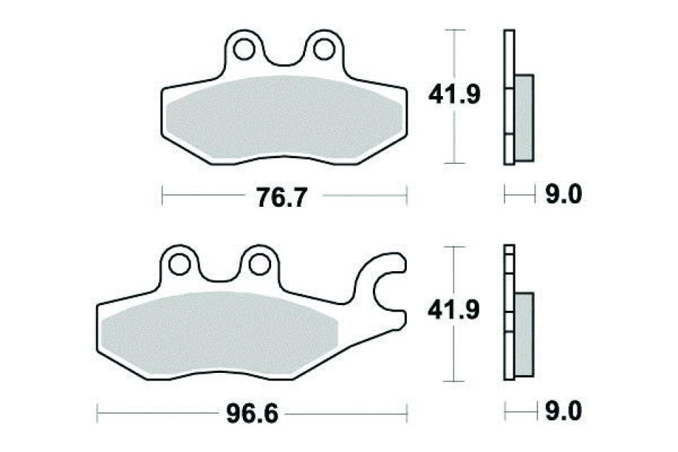 Plaquette de frein Perftec de qualité supérieure pour Piaggio 300 Vespa Gts - 2