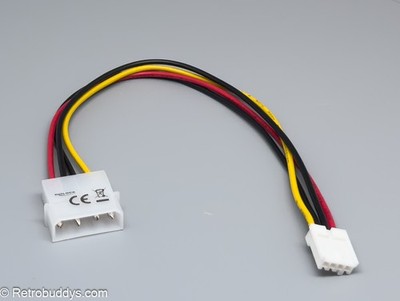 Molex zu Floppy Adapter Kabel 24cm Stecker - Buchse 4pin