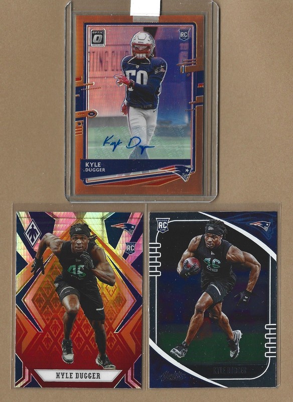 Kyle Dugger 2020 Absolute-Phoenix- Optic  Auto RCs (3) card lot
