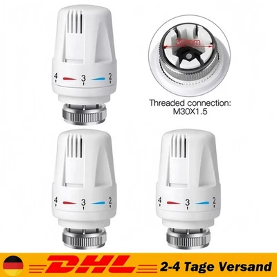 VICHIRSKIT 3 Stk. Thermostatkopf Heizkörper Regler Thermostat Kopf Heizung Ventil M30 x 1,5