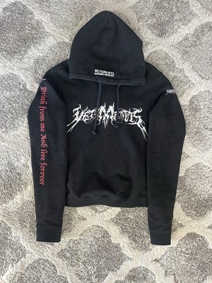 Vetements Total F*cking Darkness Black Oversized Hoodie Men's Size S Very Rare