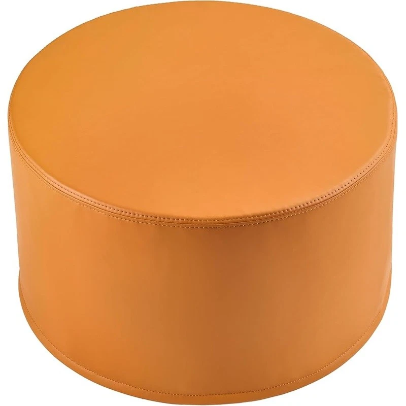 Puf otomano grande resistente elegante limpieza relleno de espuma reposapiés mesa auxiliar decoración Foto 2 de 4