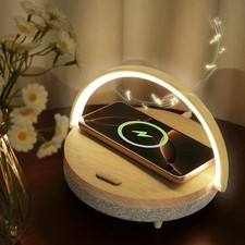 Bedside Table LED Night Light with 8.3 x 2.26 x 0.85 inches, Wood Grain