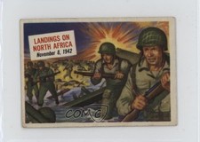 1954 Topps Scoops Dwight D Eisenhower Landings on North Africa #30 0v9