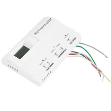 Digital Thermostat Heat/Cool Upgrade White 12 Volts LCD Remote Button Control
