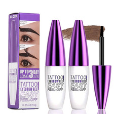    2Pcs Dark Brown Peel off Brow Tint Gel - Waterproof  Sweatproof Tattoo Effect