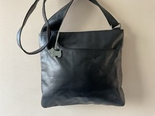RADLEY real leather black messenger crossbody shoulder bag READ DESCRIPTION
