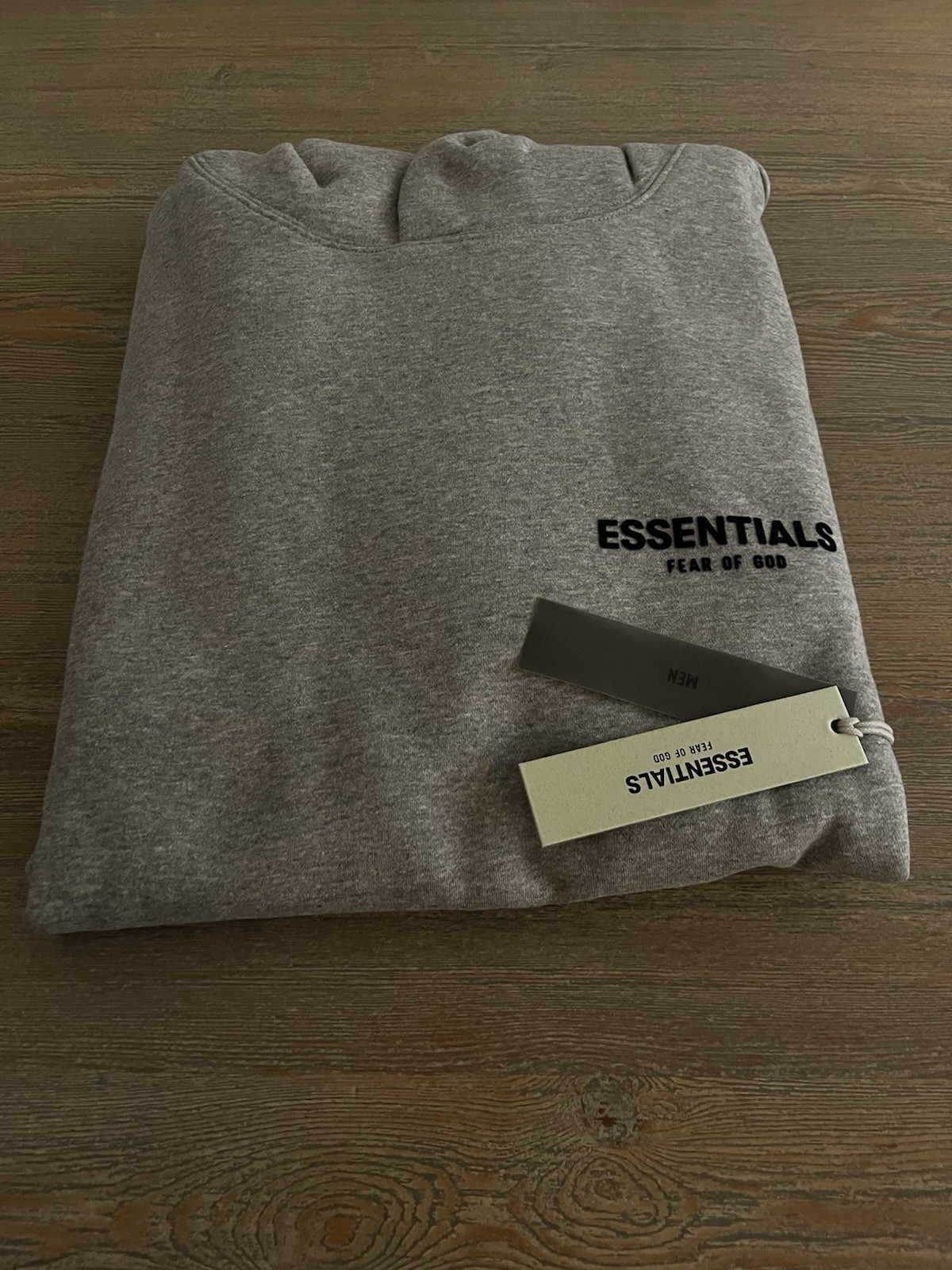 NEW Fear of God Essentials Dark Oatmeal Hoodie Size Large thumbnail 2