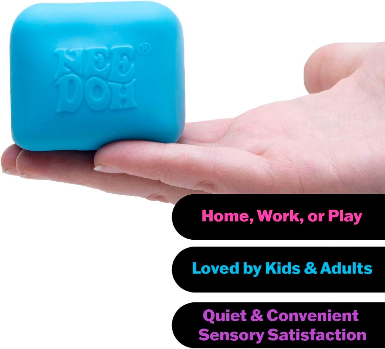 Schylling NeeDoh Nice Cube Glow - Sensory Toy with a Super Solid Squish -... 