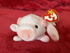 Ty 4005 Beanie Babies Squealer The Pig 8 inch Plush Toy - Pink 1993. NWT