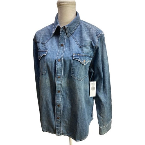 NWT Ralph Lauren Denim Western Shirt Womens XL Long Sleeve Snap Buttons Europe - Picture 2 of 17