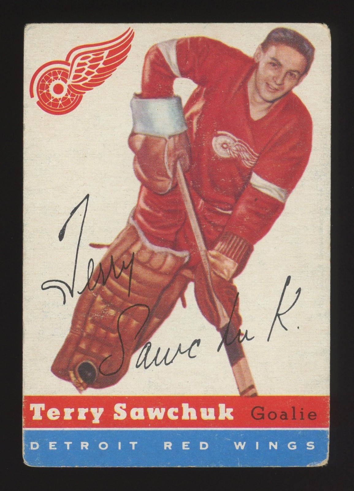 Terry Sawchuk #58 Hockey Cards 1954 Topps trading card — raw and PSA graded price guide