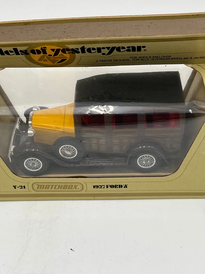 Matchbox Models of Yesteryear Y-21 1927 Ford Model A Woody Wagon Diecast VTG NEW - Image 3 of 4