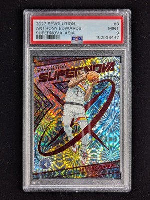 Anthony Edwards 2022-23 Revolution Supernova Fireworks Asia PSA 9 #3 Rare POP 3