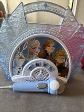Disney Frozen Sing Along Boombox Music Lights Microphone Karaoke Anna Elsa WORKS