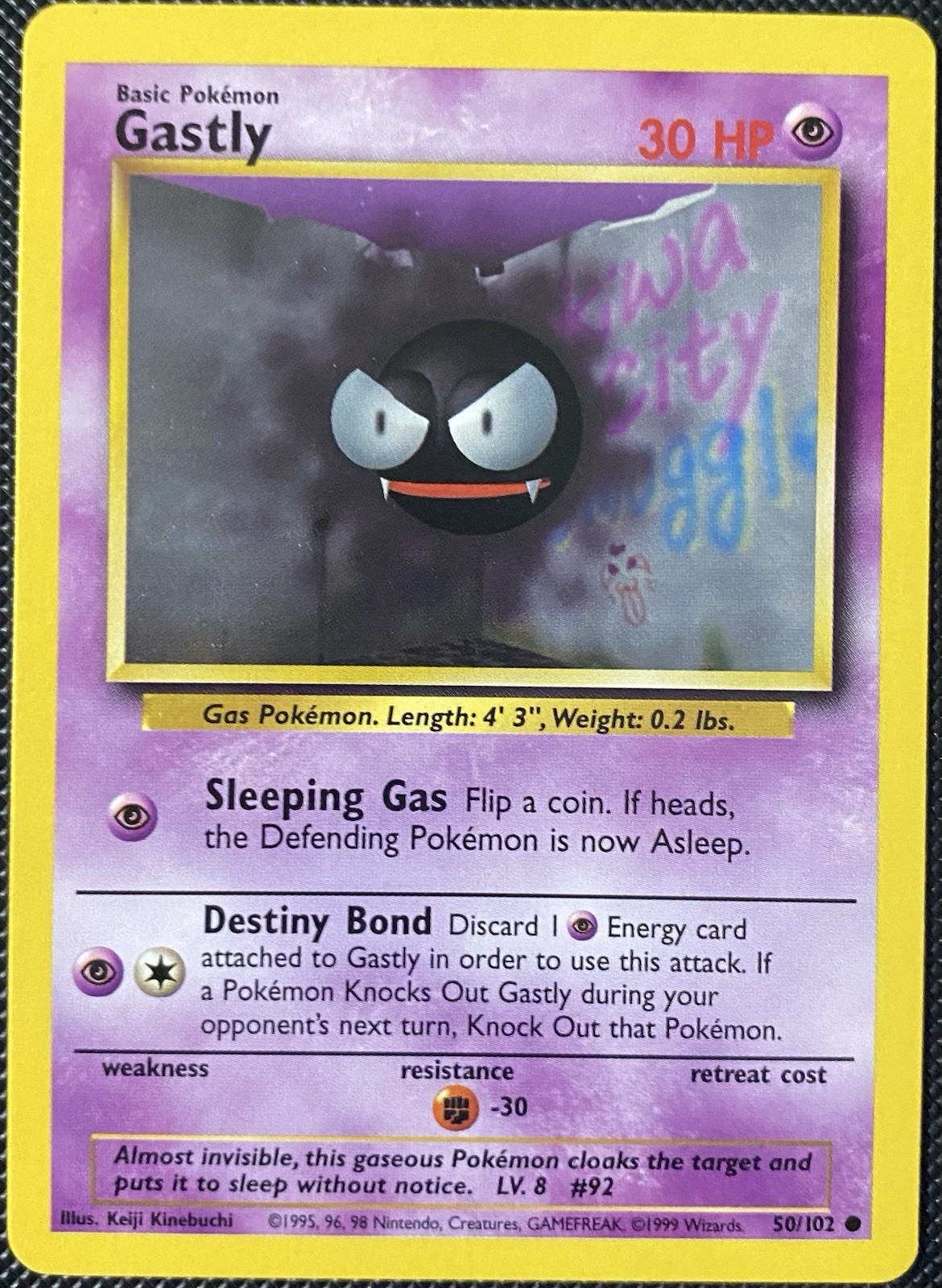 Gastly 050/102 Base Set Regular - Pokémon Card