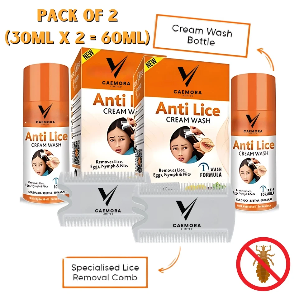 Kill Head Lice & Nit Eggs Cream All in 1 Nit & Head Anti Lice Treatment 30ml X 2 - Image 3 of 4