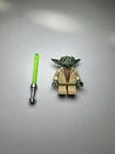 LEGO Star Wars Yoda Minifigure w/ Green Lightsaber – Authentic LEGO