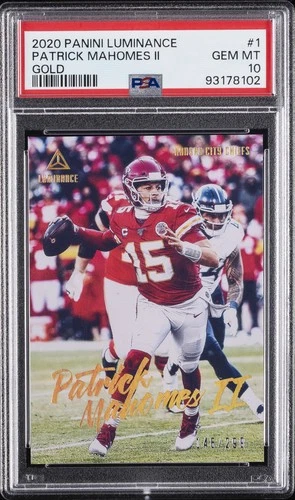 2020 PANINI LUMINANCE GOLD #1 PATRICK MAHOMES II 146/299 PSA 10