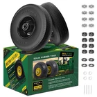 4.10/3.50-4 Flat Free Tire and Wheel Replacement for Hand Truck, Wheelbarrow