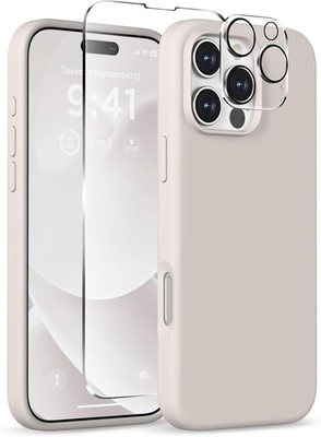 Magnetic for iPhone 16 Pro Case, Liquid Silicone Phone Cover with Screen Protect