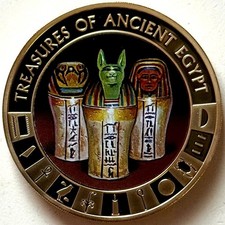 COOK ISLANDS 1 DOLLAR 2013 THE TREASURES OF ANCIENT EGYPT Canopic jars