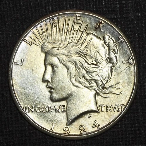 1924-S  $1 Silver Peace Dollar ... AU