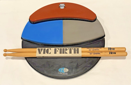 Ludwig P4 Pat Petrillo Practice Pad 3 Tiers 4 Surfaces - Original 2013 + Sticks!