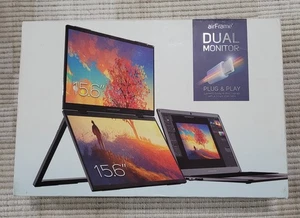 La cloche de l'emballage airFrame Double 15.6" portatif FHD USB-C &Mini HDMI Moniteur nouveau