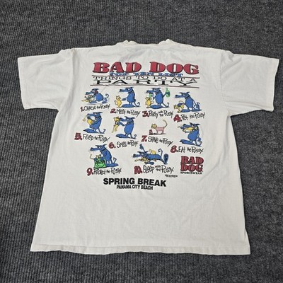 1994 Bad Dog Sportswear Spring Break Panama City Beach Single Stitch T-Shirt USA
