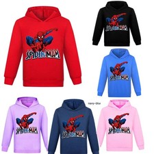 Kids Girls Boys Spiderman Hoodies Sweatshirt Casual Long sleeve Jumper Pullover