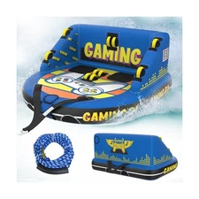 XGEAR Boat Tube Towable Tubes for Boating: 2 Person Inflatable Water Tube for...
