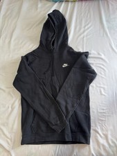 Nike Black Pullover Hoodie women s Size M Long Sleeve Drawstring Pockets Logo