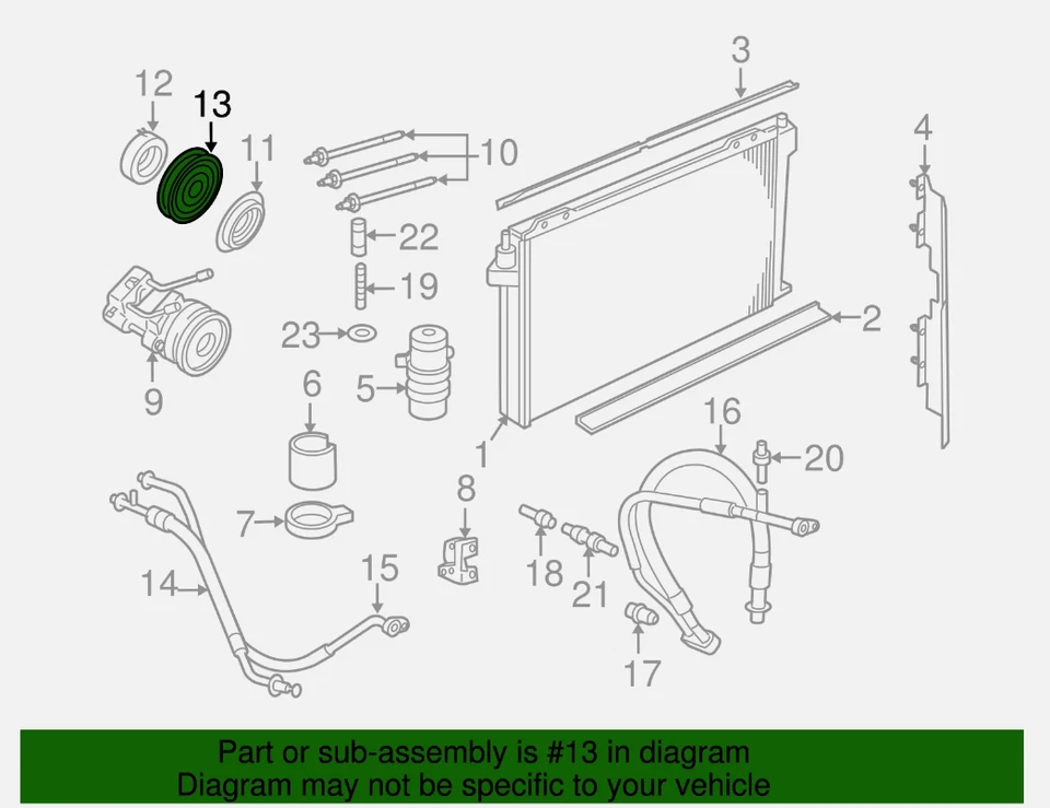 Polea embrague compresor aire acondicionado original Ford 8L2Z-19D784-B Foto 4 de 4