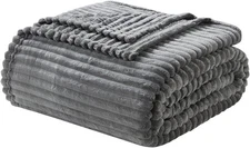 Nestl Gray Blanket Queen Size for Bed - Cozy Warm (90 x 90), 06 - Grey 