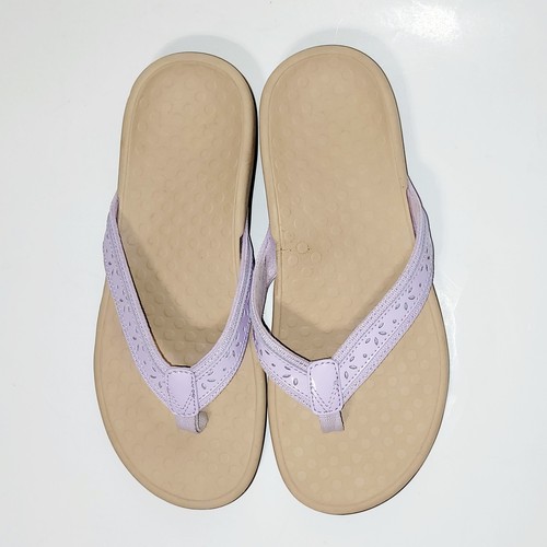 Vionic Casandra lila Lackleder Flip Flop Zehenstegsandalen Strand Wms 8US 39EU - Bild 14 von 19