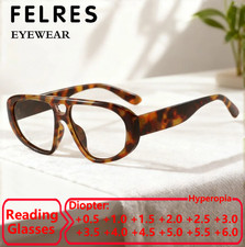 Anti Blue Light Reading Glasses Men Women Double Bridge Retro Presbyopic Eyewear