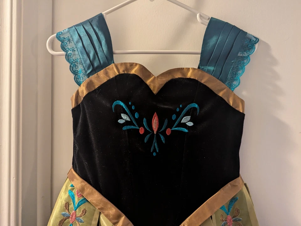 Disney Persiguiendo Luciérnagas Frozen Anna Coronación Vestido Talla M 7-8 Disfraz Princesa Foto 2 de 4