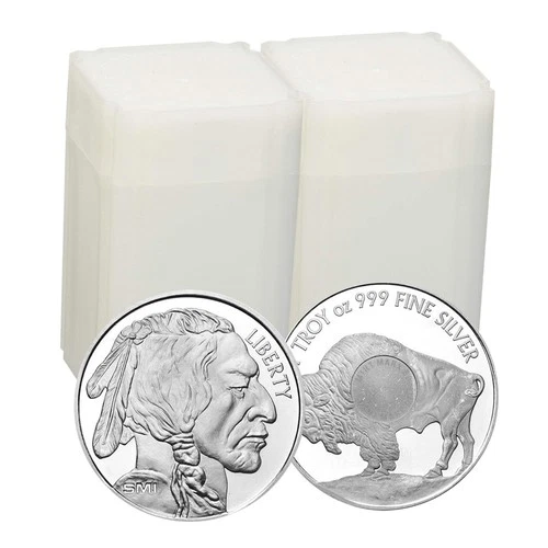 Lot of 40 - 1 Troy oz Sunshine Mint Buffalo .999 Silver Round Mint Mark SI
