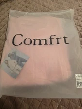 Comft Unisex Adult's Stretch Waist Travel Sweatpants Pink Medium NWT